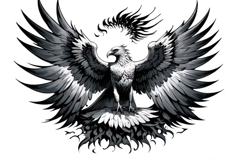 Phoenix Flying From Cave