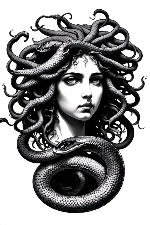 Traditional Medusa And Snakes
