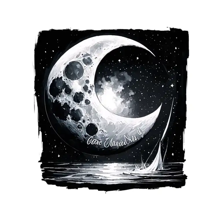 Moon With Name Written