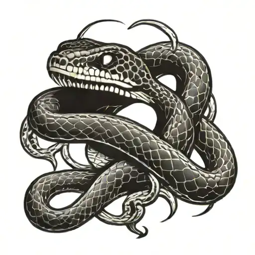 Snake Eating Its Own Tail Forming Mirror Frame