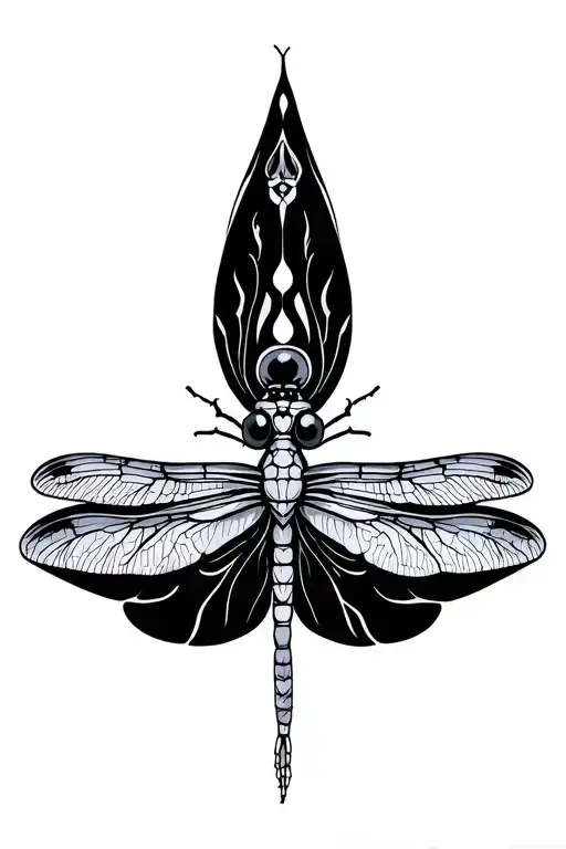 Divine Feminine Fine Line Dragonfly