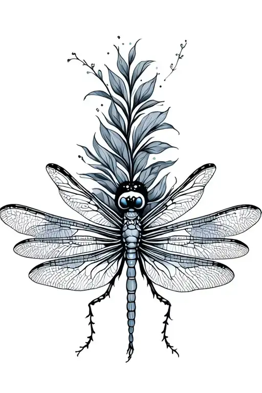 Divine Feminine Fine Line Dragonfly