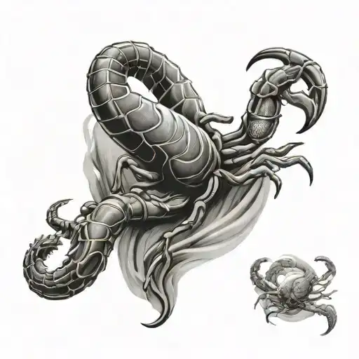 Beach Wave And Scorpion Wrapped