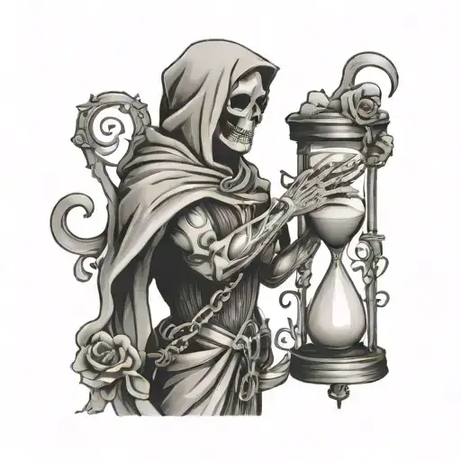 Death Holding Hourglass