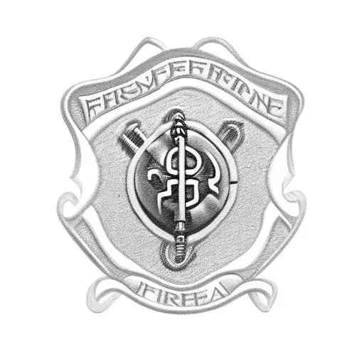 Firefighter Emblem With A Gothic Twist