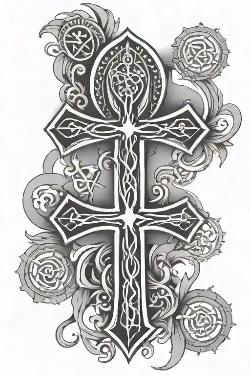 Ankh With Aura Surrounding It