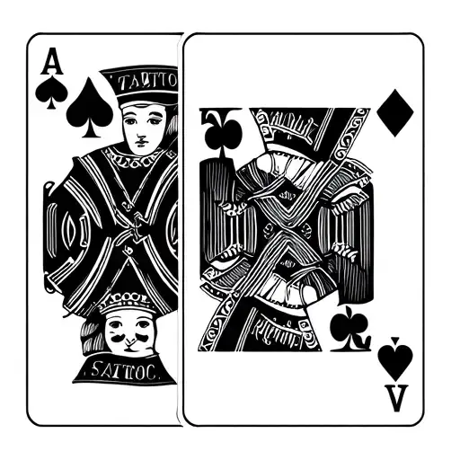 Ace Of Spades Card And King Of Hearts Card Together
