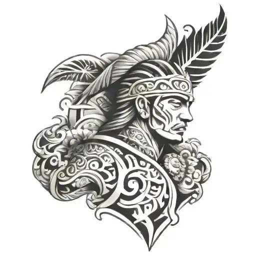 Sleeve Hawaiian Warrior