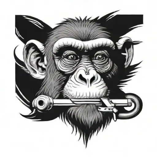 Monkey With Uzi