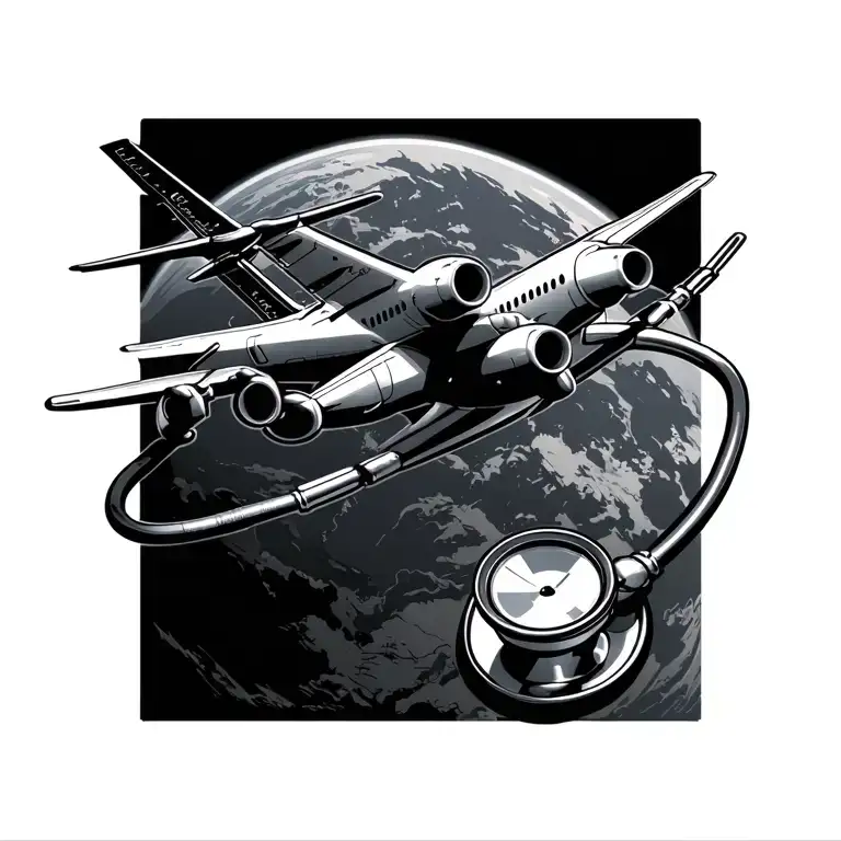 Stethoscope Airplane Flying
