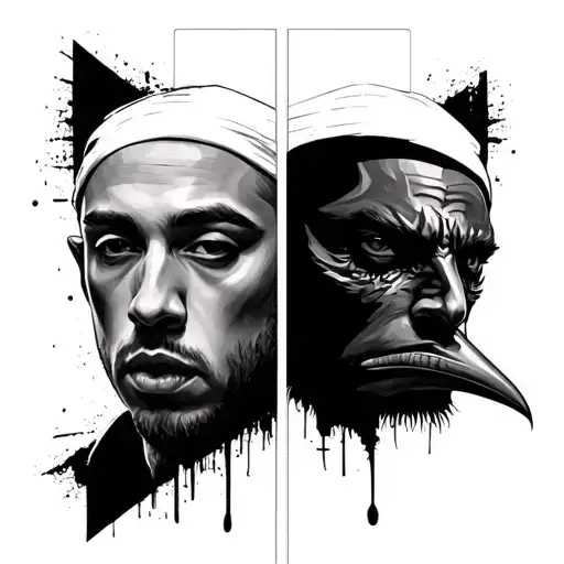 Raven And Mac Miller Faces Album Cover Art