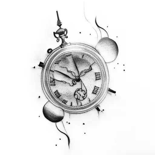 A Tattoo Of A Clock With Greek Gods As The Clock Hands