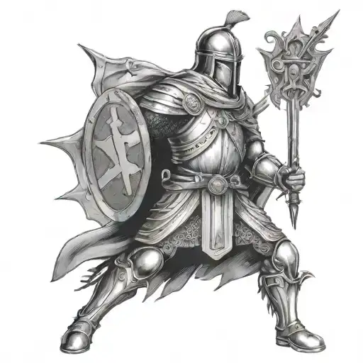 Templar Warrior With The Medal