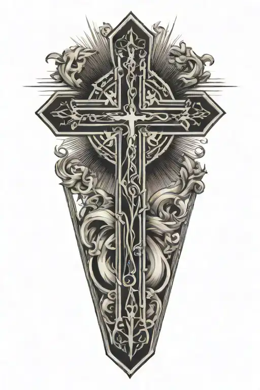 Religious Cross In Sunlight