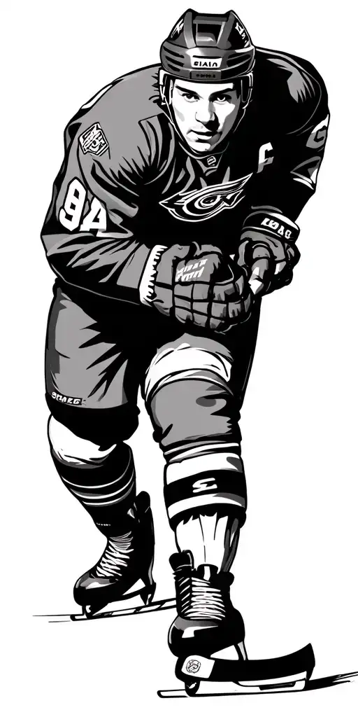 Hockey Player Skating