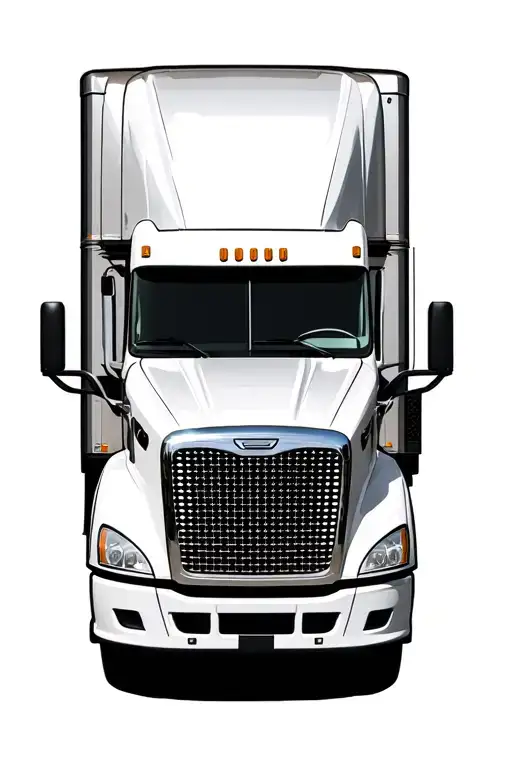 Freightliner Cascadia Over The Road Trucking With Trailer From Side