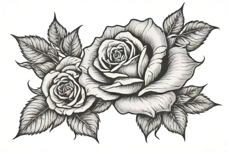 Rose With Maria Name Intertwined