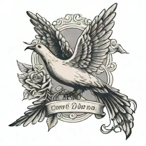 Dove And Bible Verse Written