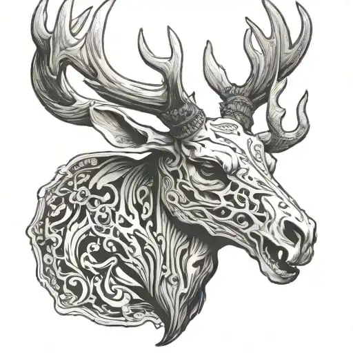 Dark Deer Skull