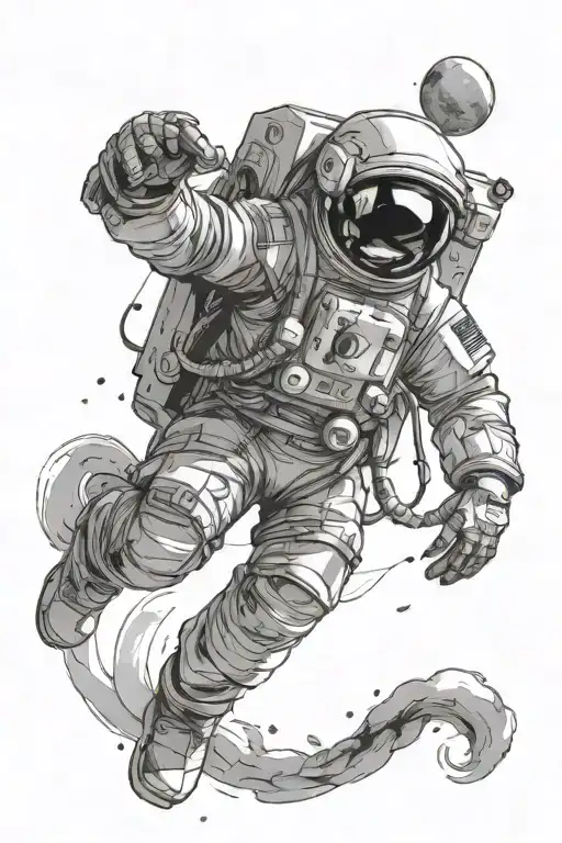 Astronaut Reaching Towards