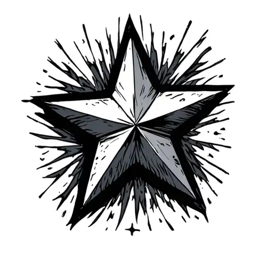 Small Black Star Plain