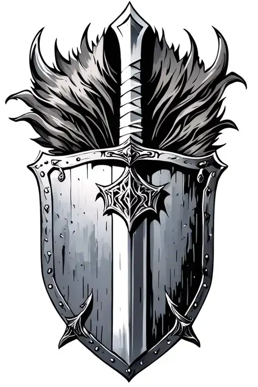 Dark Fantasy Sword And Shield Knight