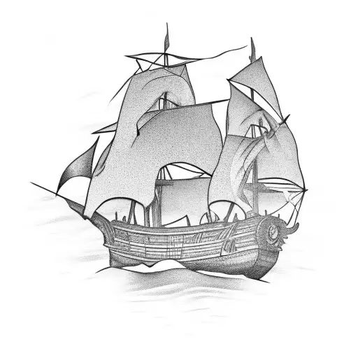 Pirate Ship With Anchor