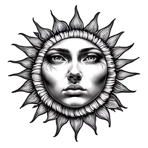 Trippy Sun With Face Morphing