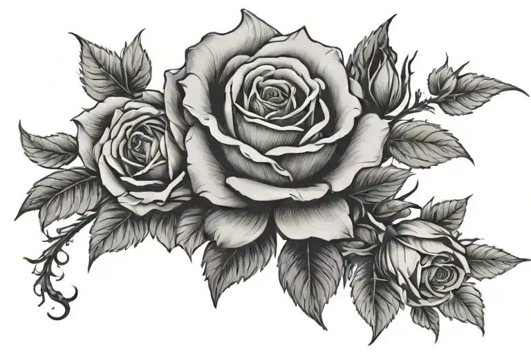 Horizontal Rose With Xviii In The Top And Xii Down