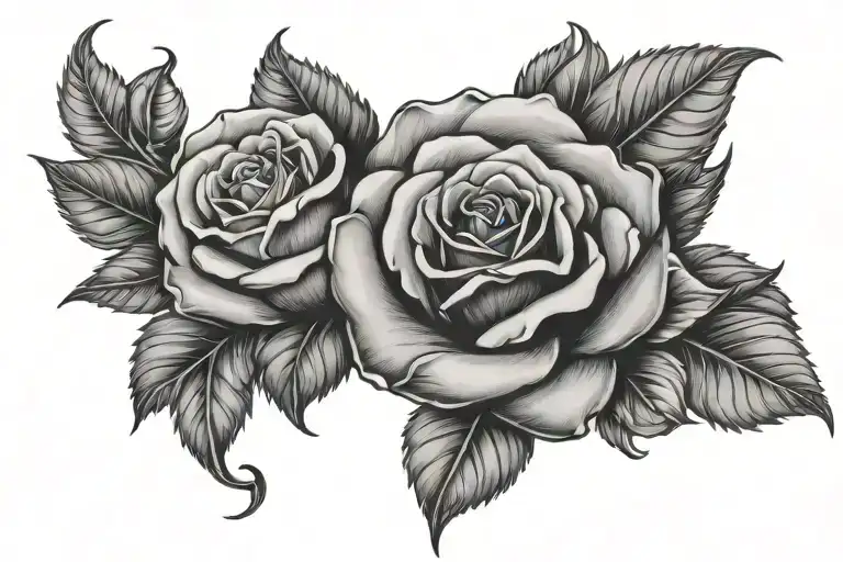 Horizontal Rose With Xviii In The Top And Xii Down