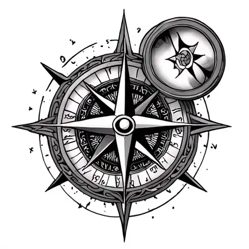 Compass Direction Way Path And Krishna