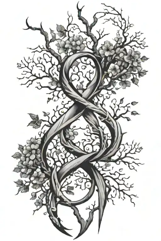 Skin Cancer Ribbons Forming The Branches