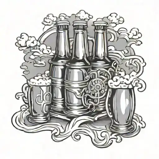 Six-pack Of Beer During Sunset