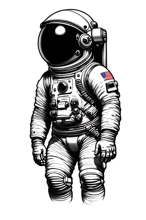 Astronaut Sketch Style