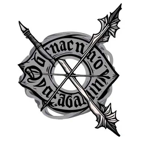 Bow And Arrow With Name Donaciano