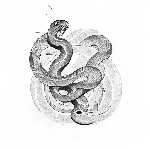 Snake Turning Into Binary Code