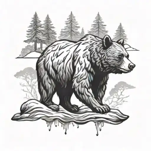 Bear Forest River Flowing