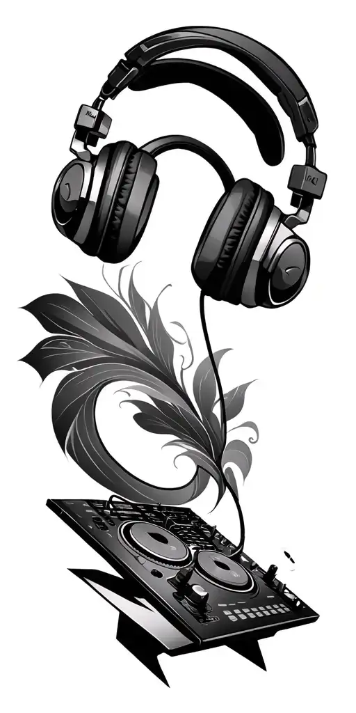 Dj Deck With Headphones Symbolizing The Client's Love