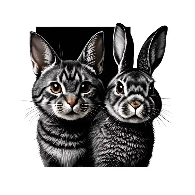 Cat And Rabbit