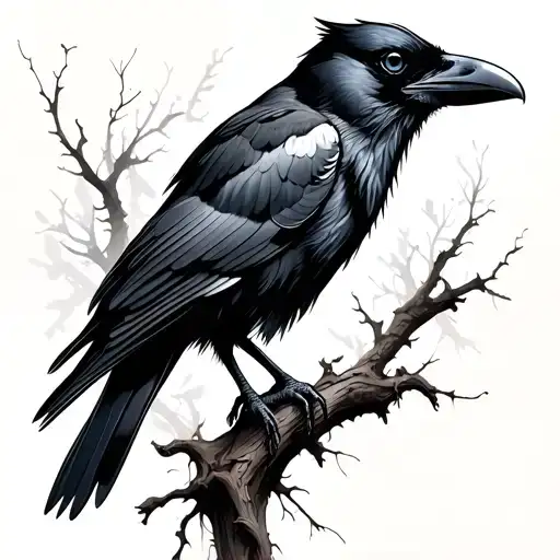 Raven Perched