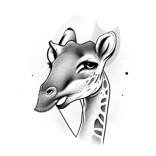 Girrafe With Safari Background