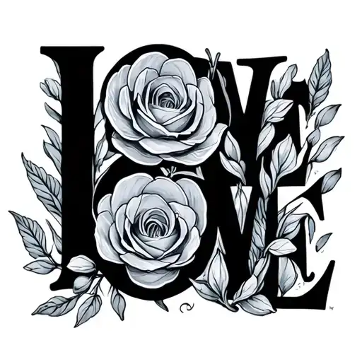 Bluebell With The Word Love