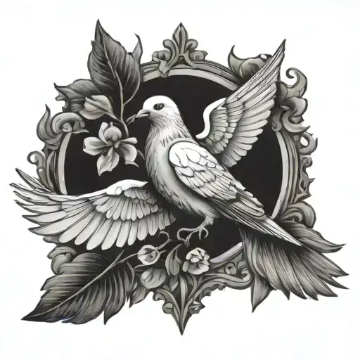 Western Boroque Style Win Dove