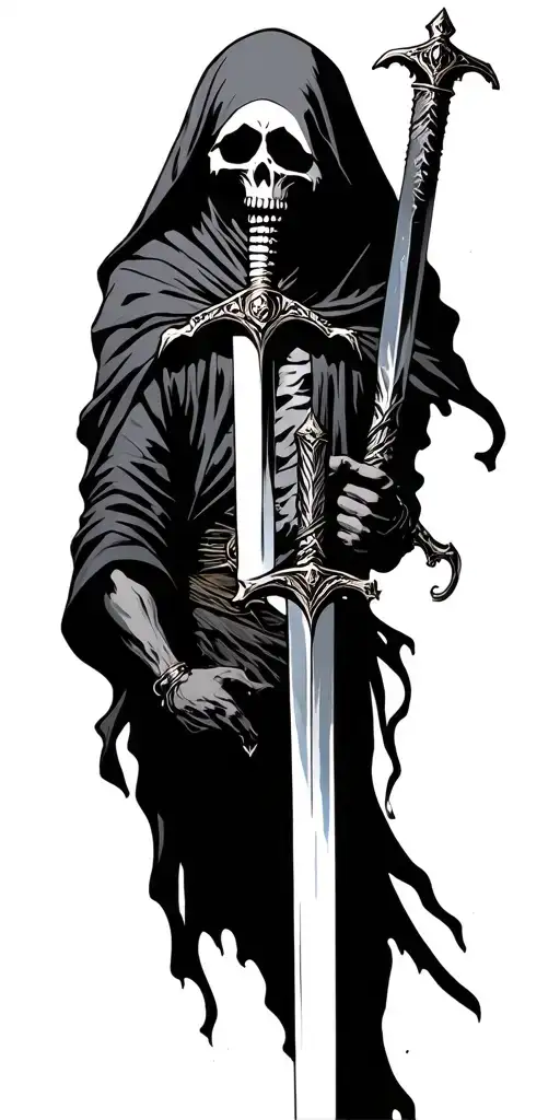 Reaper Holding Sword
