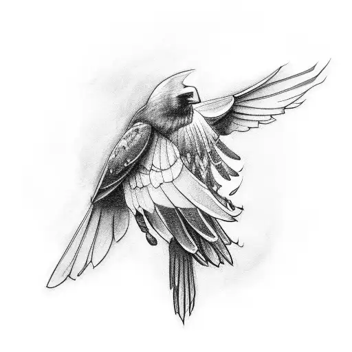 Crow Coming Out Of A Body