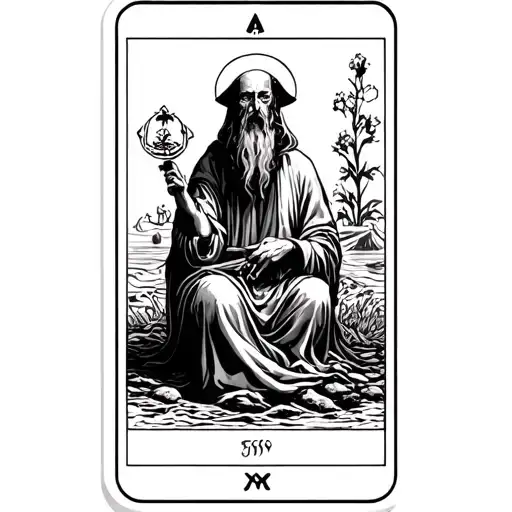 Hermit Tarot Card Design Featuring