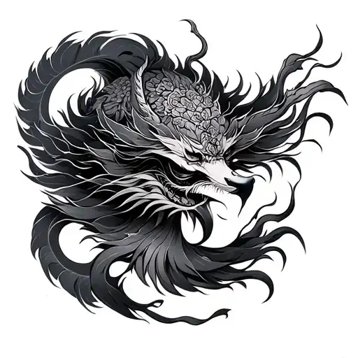 Chinese Mythology Inspired Tattoo Featuring