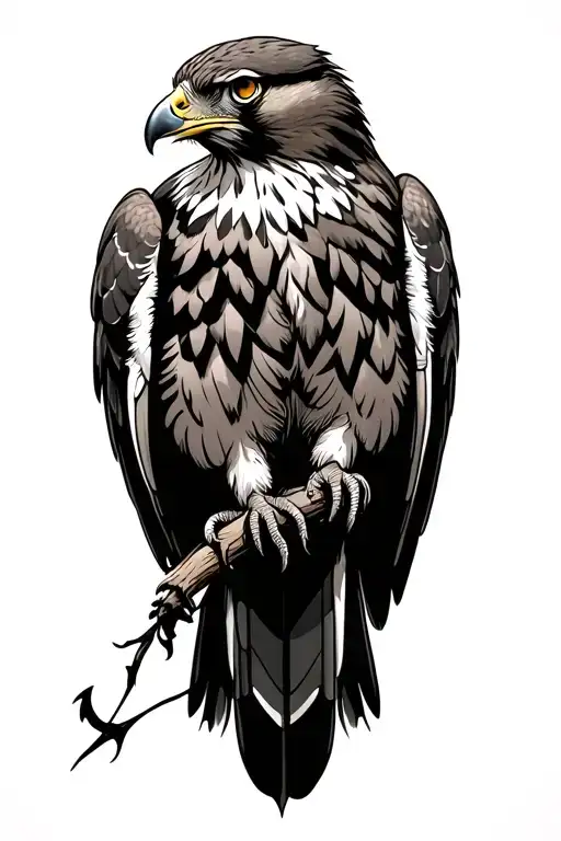 Red Tailed Hawk Perched