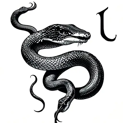 Snake In Letter S