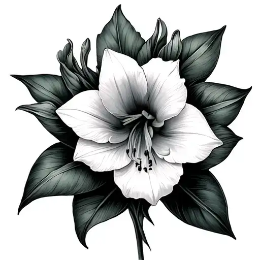 Amarylis Flower With Christian Theme